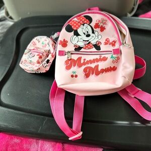 Bioworld Minnie Mouse Pink and Red Kids Backpack